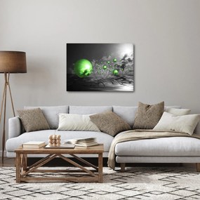 Obraz zielonych abstrakcyjnych kul (70x50 cm)