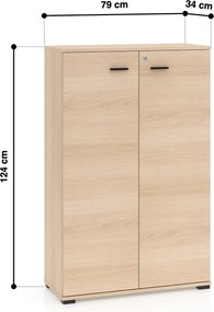 Zamykana na klucz szafka na dokumenty Odelis 05