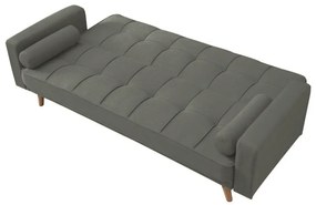 Rozkładana sofa oliwkowoszara NESTOR VELVET