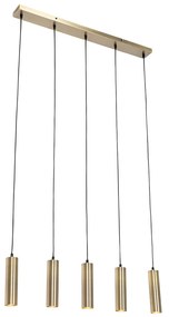 Nowoczesna lampa wisząca brązowa 5-punktowa - Jeana