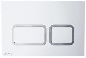 Ravak X01739 - Przycisk spłukujący TWIN 24,7x16,5 cm biały