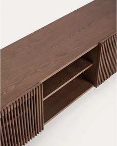 Ciemnobrązowa szafka pod TV w dekorze orzecha 180x49,5x42,5 cm Beyla – Kave Home