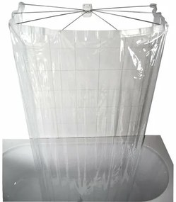 RIDDER 58200 Ombrella składana kabina prysznicowa100 x 70 cm, przezroczysta