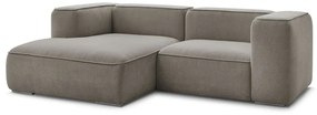 Szarobrązowy narożnik z materiału bouclé (lewostronny) Zephyr – Bobochic Paris