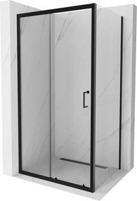 Mexen Apia kabina prysznicowa rozsuwana 95 x 90 cm, transparent, czarna - 840-095-090-70-00