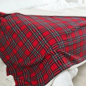 B.E.S. Petrovice Kocyk dla niemowląt Buffalo wkratkę czerwono-zielony, 150 x 200 cm