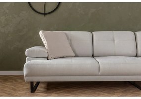 Biała sofa narożna Artie Mustang, prawy narożnik