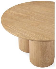 Okrągły stolik w dekorze dębu w naturalnym kolorze ø 80 cm Lua – MOME