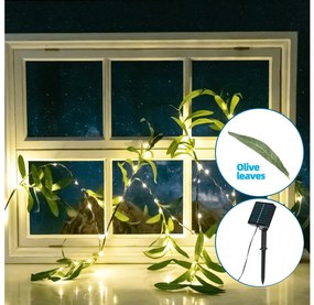 Aigostar - LED Łańcuch solarny 60xLED/4m IP65 ciepła biel olive