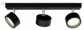 Philips 8720169174863 punktowe oświetlenie LEDBracia, czarne, 3x 5,5 W 3x550lm 2700K IP20
