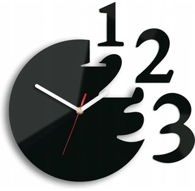 Zegar ścienny okrągły z cichym mechanizmem na ścianę akrylowy efektowny