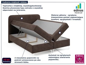 Brązowe łóżko z pojemnikiem 5 rozmiarów B2-M43