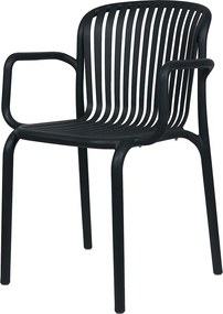 Plastikowe krzesło do ogrodu Brene, z podłokietnikami