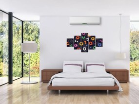 Obraz - Muzyczne płyty gramofonowe (125x70 cm)