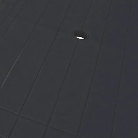 Antracytowy stół ogrodowy z otworem na parasol - Modero 2X