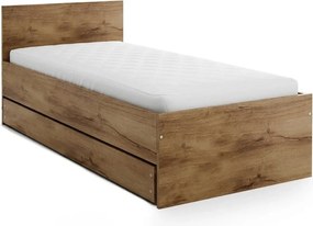 Łóżko ELISA 90 x 200 cm, dąb artisan Stelaż: Bez stelaża, Materac: Materac Coco Maxi 20 cm