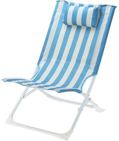 Plażowe krzesło składane w paski, niebieski