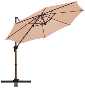 ALUMINIOWY PARASOL OGRODOWY ROMA S W KOLORZE BEŻOWYM