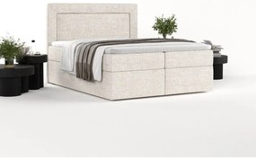 Kremowe łóżko boxspring ze schowkiem 180x200 cm Imagine – Maison de Rêve
