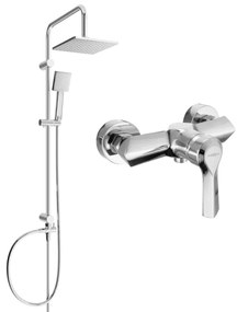 Mexen Tord zestaw prysznicowy natynkowy z deszczownicą i baterią prysznicową Sabre, chrom - 72140200-00