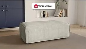 Pufa z beżowego sztruksu AMELIA