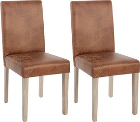 Krzesło do pisania Littau (zestaw 2 sztuk), tkanina, imitacja zamszu, konstrukcja nóg - dąb