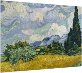 Obraz - Vincent van Gogh, Wheat Field with Cypresses, reprodukcje (70x50 cm)