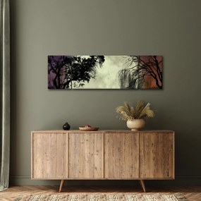 Obraz - Księżyc w pełni nad powierzchnią (170x50 cm)