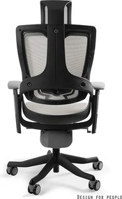 Fotel ergonomiczny Wau 2, zgodny z normą BHP, czarno - szary