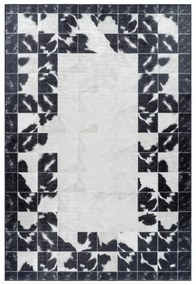 Dywan drukowany antypoślizgowy Fiesta patchwork kremowo-czarny 160 cm x 230 cm