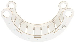 Biała huśtawka z litego drewna sosnowego 39x75x38 cm Montessori – Meowbaby