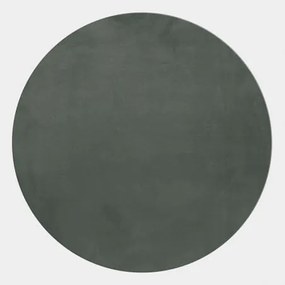 Dywan pluszowy Pouffy butelkowa zieleń 120 cm x 120 cm koło