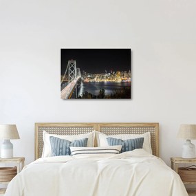 Obraz na szkle - Brooklyn Bridges i Nowy Jork (70x50 cm)