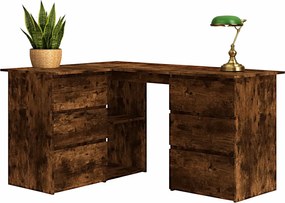 Biurko narożne w kolorze przydymionego dębu C2-R80