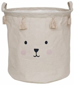 Beżowy materiałowy pojemnik na zabawki D9-Z63