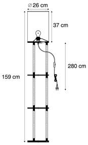 Nowoczesna lampa podłogowa czarna - Stojon Nowoczesny Oswietlenie wewnetrzne