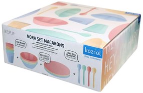Zestaw naczyń turystycznych NORA MACARONS, 16-częściowy, KOZIOL