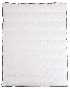 Całoroczna kołdra pikowana 140x200 cm z poduszką BELLA LAVENDER 70x90 cm, biała