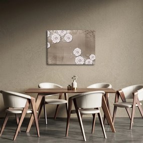 Obraz - Draperie z kwiatami (70x50 cm)