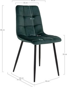 Zielone krzesła zestaw 2 Middelfart – House Nordic