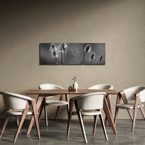 Obraz - Beżowa miękka trawa N⁰2 (z zegarem) (90x30 cm)