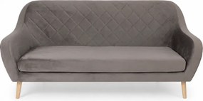 Szara 3-osobowa sofa CORANTI VELVET