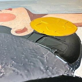 Obraz z ręcznie malowanymi elementami 70x100 cm Mae – Styler