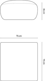 Puf Molino Butelkowa Zieleń Szenil 75/75/36 Micadoni