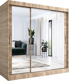 Szafa przesuwna z lustrem dąb sonoma 200 cm C8-R05
