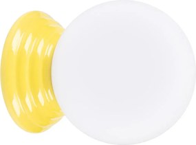 Żółty minimalistyczny kinkiet ze szklanym kloszem T3-H22