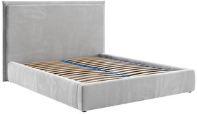 Tapicerowane łóżko niskie z pojemnikiem 200x200 - 32 kolory W9-P62