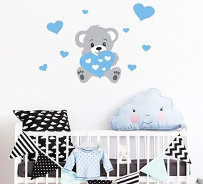 Naklejka ścienna Ambiance Teddy Blue