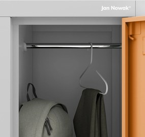 Szafka szkolna BHP 6-komorowa szaro-wielokolorowa, 900x1500x450 mm: IGOREK