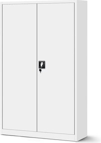 Szafa biurowa na akta szeroka Jan II 115x40x185 cm biała